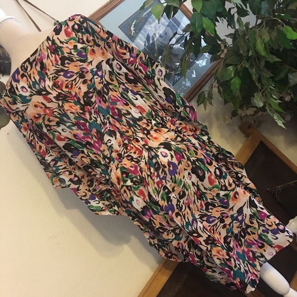 Nicole Miller painting print caftan style dress - Picture 6 of 8